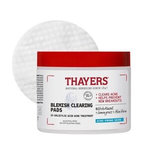 2-Thayers Blemish Clearing Pads for Acne 60 Exfoliating Pads in each Exp 3/2027